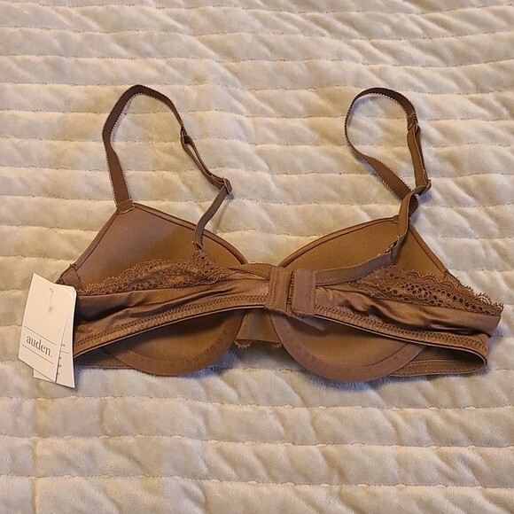 Auden demi coverage brown bra with lace NWT - Picture 5 of 8